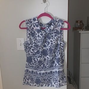 “346” Brooks Brothers Sleeveless Floral Blouse